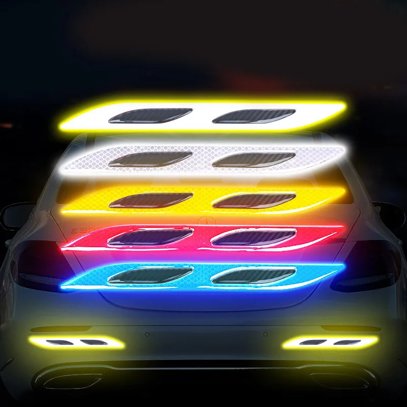 4 шт./компл. Автомобильная открытая светоотражающая лента Предупреждение