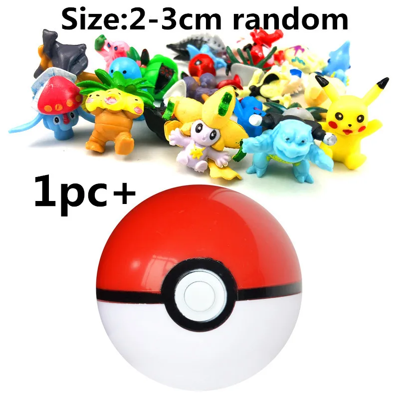 I-2 2.5-3cm figure Высокое качество 7 см мяч эльфа с 2,5-3 см Покемоны Фигурки игрушки могут мечта спальня мебель для детей подарок - Цвет: I-2 2.5-3cm figure