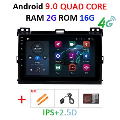 9.0 2G 16G CANBUS Ips DSP Android 9,0 4G 64G gps мультимедийный экран для Toyota LAND CRUISER Prado 120 Lexus GX470 навигационное радио Восьмиядерный без DVD - Цвет: 9.0 2G 16G CANBUS