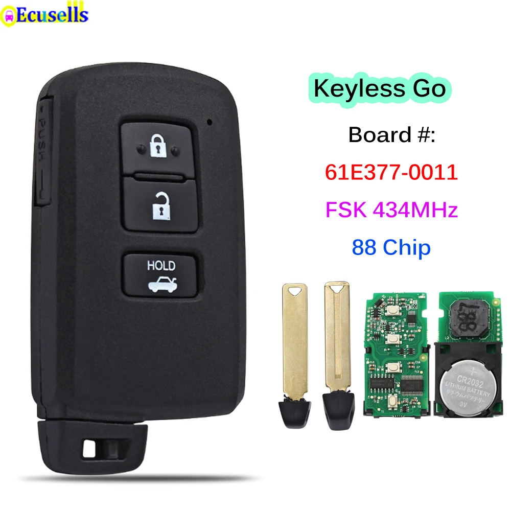 Плата ID 61E377-0101 BA7EQ для Toyota Auris Yaris Hybrid RAV4 3 кнопки 433 МГц |