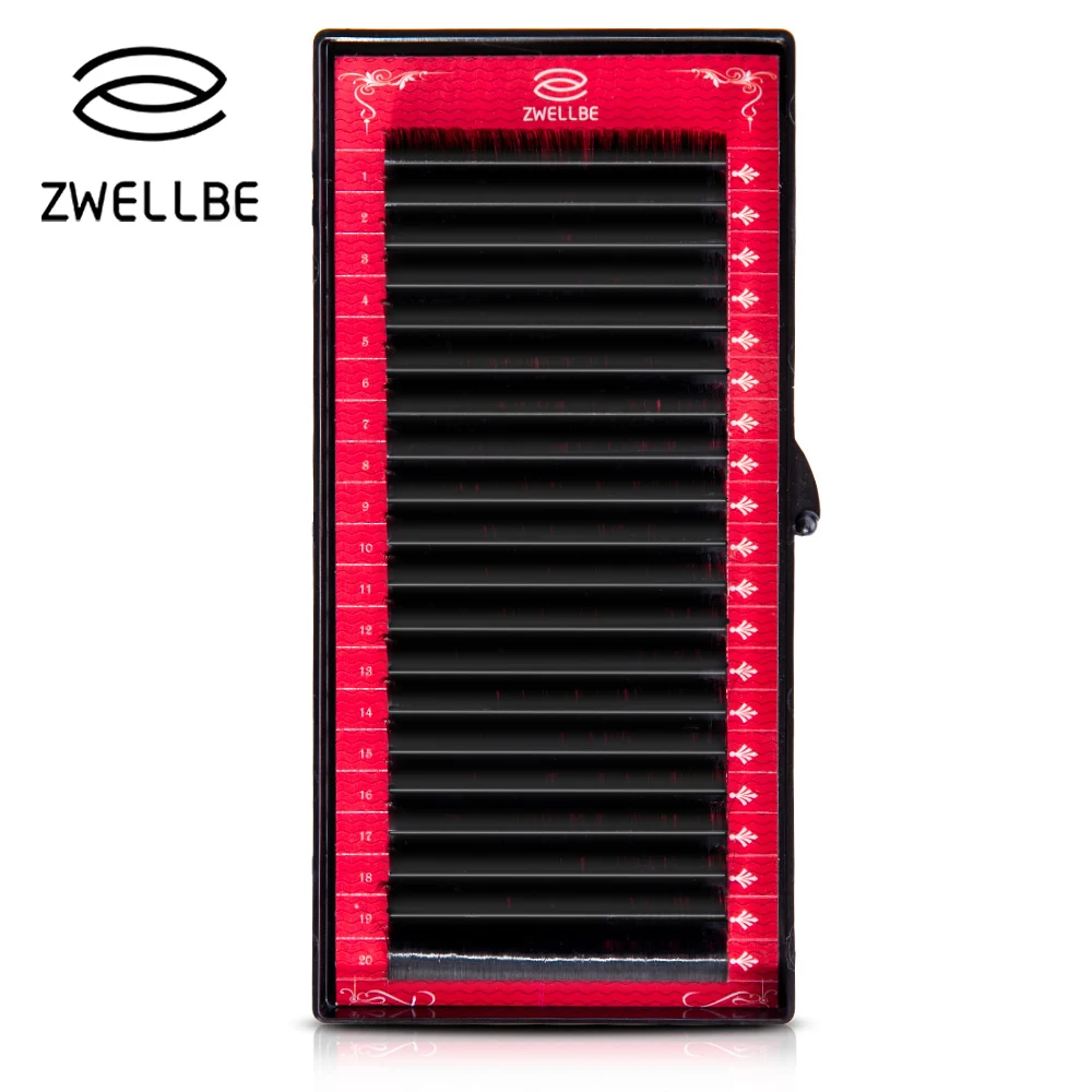 Zwellbe 20 рядов искусственные норковые Индивидуальные ресницы Maquiagem Cilios для