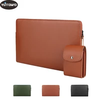 luxury laptop case for macbook air pro 13 15 notebook bag xiaomi asus 13 14 15 15 6 inch laptop sleeve bag pu leather laptop bag