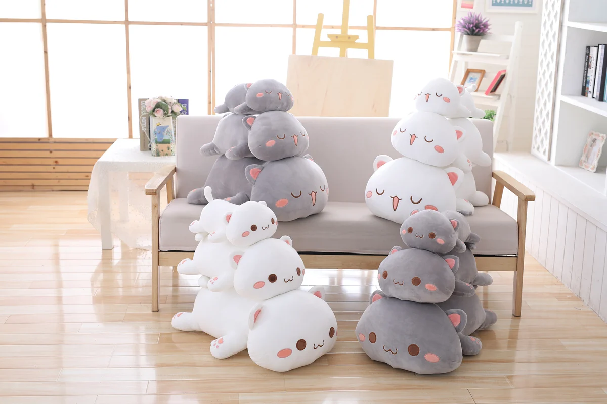 Lucky Boy Sunday Kawaii Лежа кошка плюшевая игрушка мягкая Милая кошка плюшевая подушка Chshion детские плюшевые игрушки подарок на день рождения Рождество