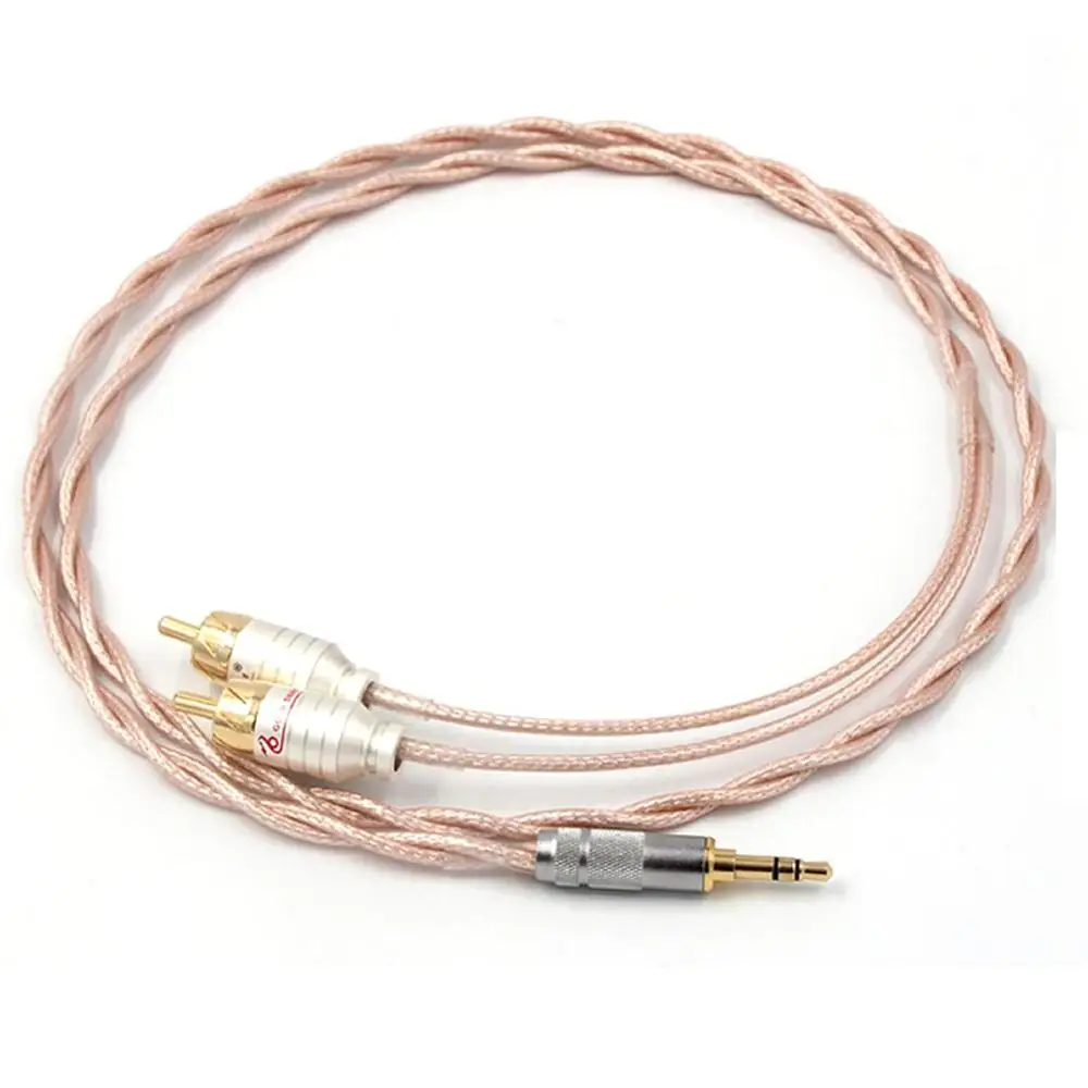 Hi-Fi 3 5 мм стерео 2 RCA кабеля аудиокабель ТВ-приставка провод для динамика сабвуфер