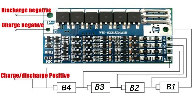 4S 16A LiFePO4 12 8 V 14 4 18650 BMS плата защиты батареи PCM с балансом для 12V Cell Pack D версия|bms