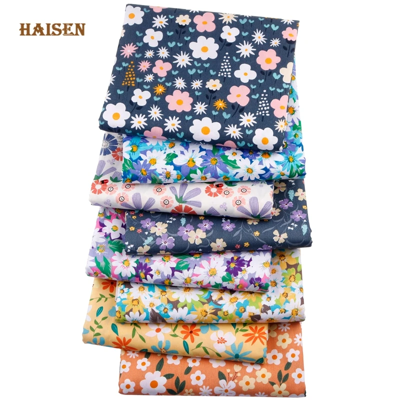 

8Pcs/40x50cm,New Gorgeous Flowers Printed Twill Cotton Fabric,Patchwork Cloth,Calico,DIY Sewing Quilting Material For Baby&Child