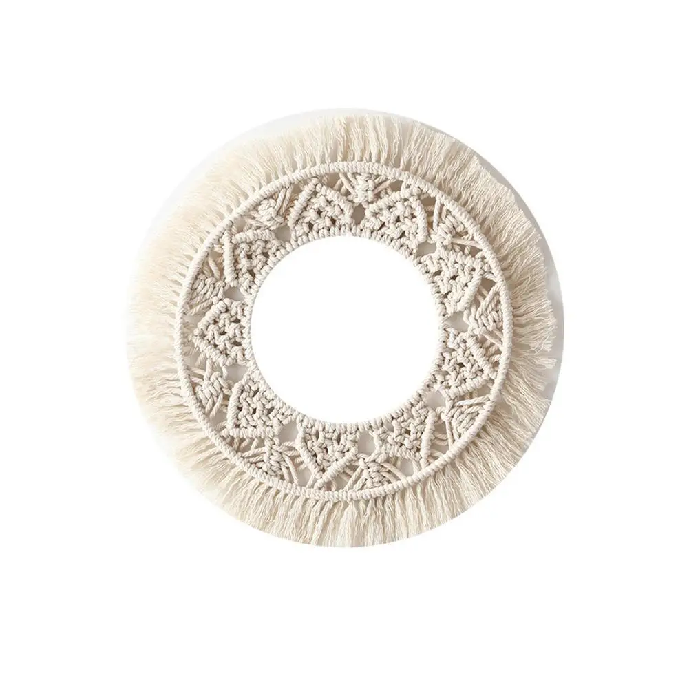 

Hand-woven Bohemian Lace Wall-mounted Round Tapestry Wedding Wall Decoration Living Room Art Deco Living Room Decoration