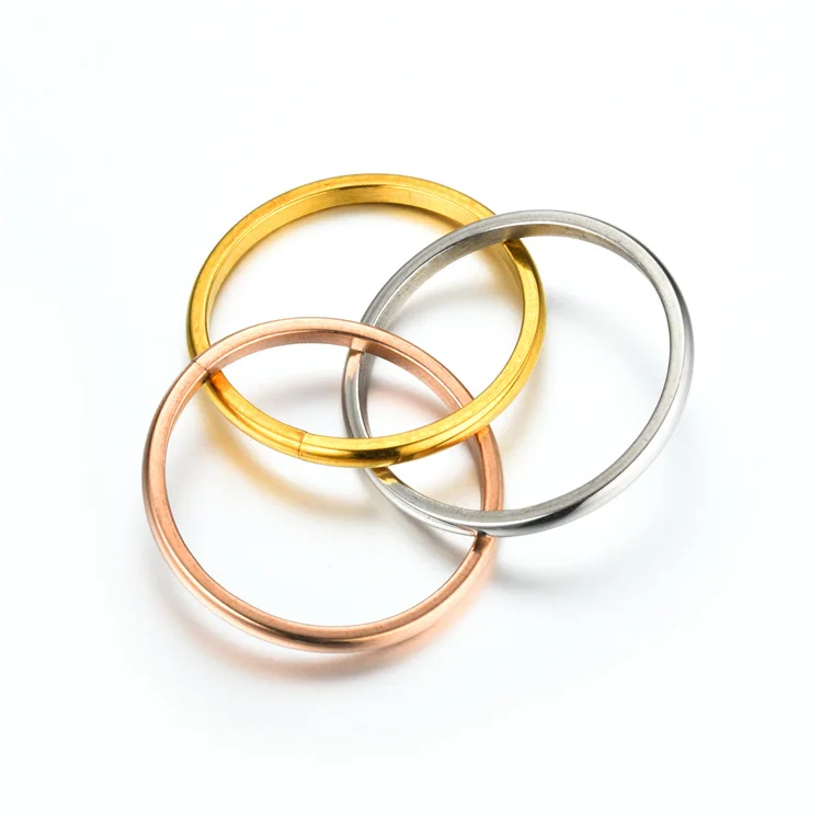 

Creative Three-ring Korean Ring Stainless Steel Men&Women Fashion Ring Elegant Exquisite Couple Wedding Gift Jewelry