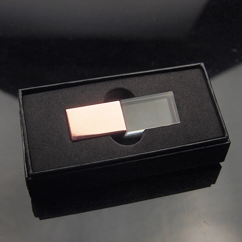 Новинка розовое золото кристалл Usb с длинной коробкой 2 0 флеш накопитель ручка