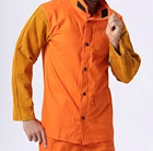 Теплые Длинные рукава фартуки сварщика 11 OZ FR комбинезон Weldor одежда огнестойкой хлопчатобумажной коровья кожа сварочные куртки