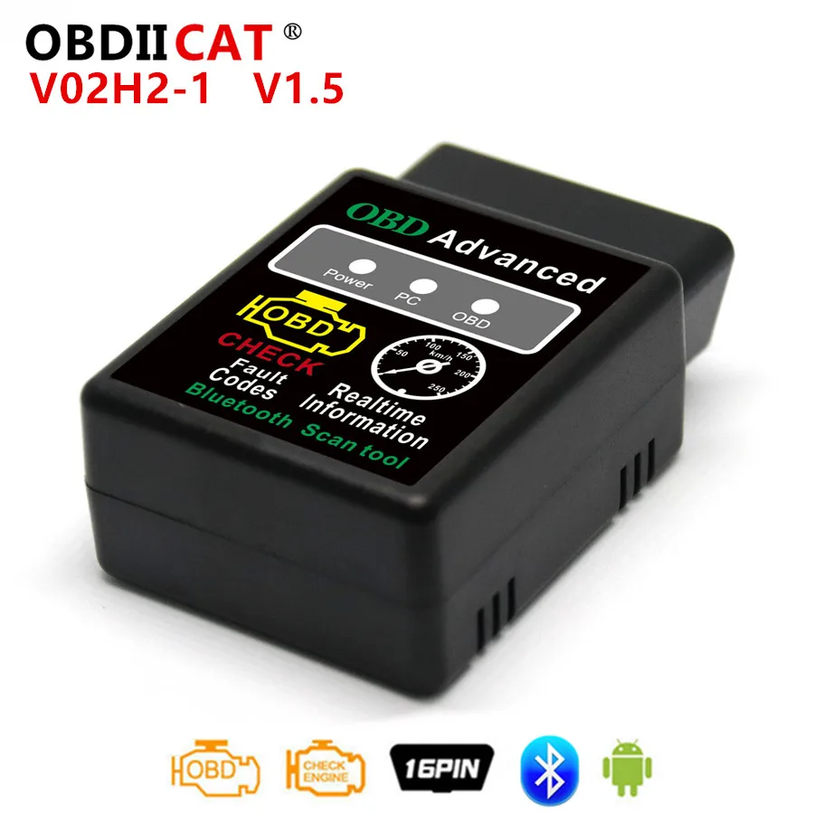 Рекомендуем Top Vgate elm327 V2.1 V02H2 MINI EL7 obd 2 диагностический инструмент работает на Android