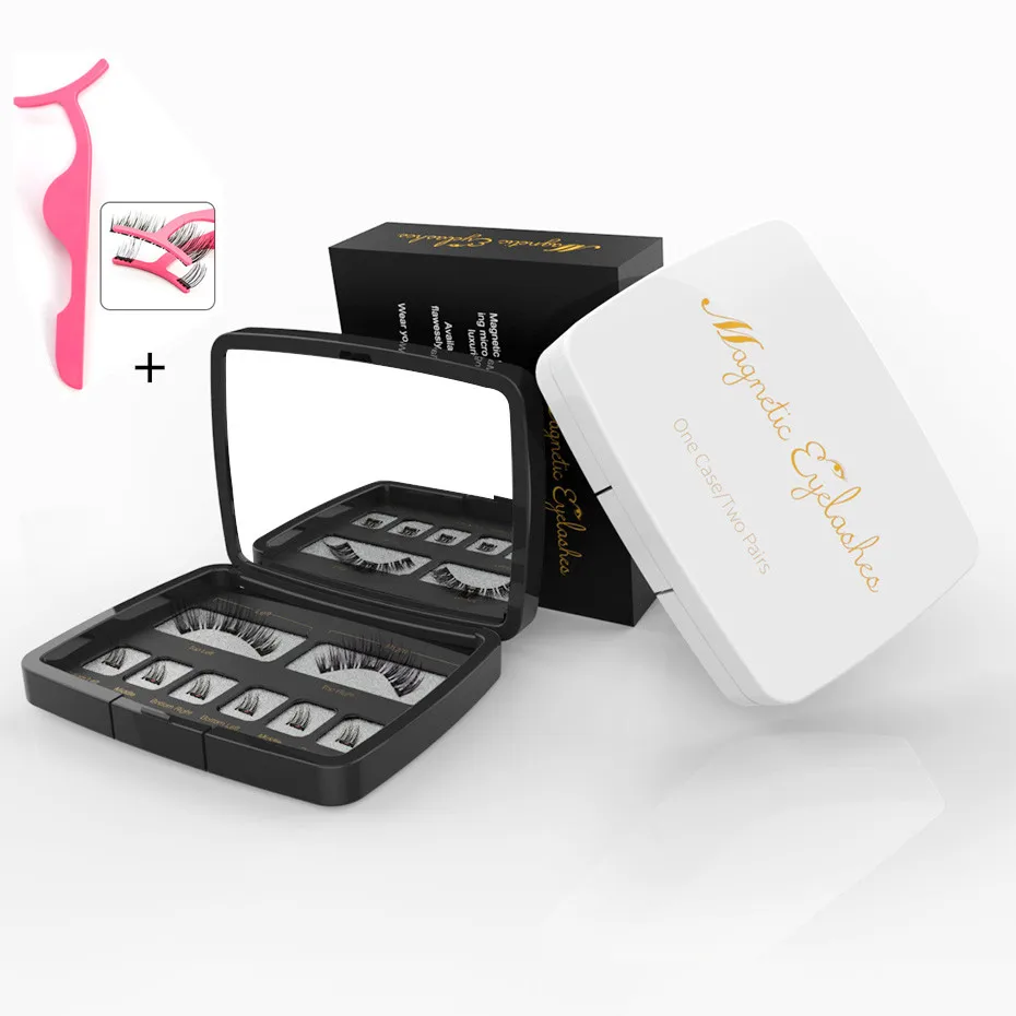 3D натуральные ресницы магнитные наращивание ресниц Накладные с пинцетом 3