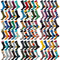 38 style10 pairs men socks for men hip hop male socks funny cut sock crew mid length cartoon fruit animal food socks plus size