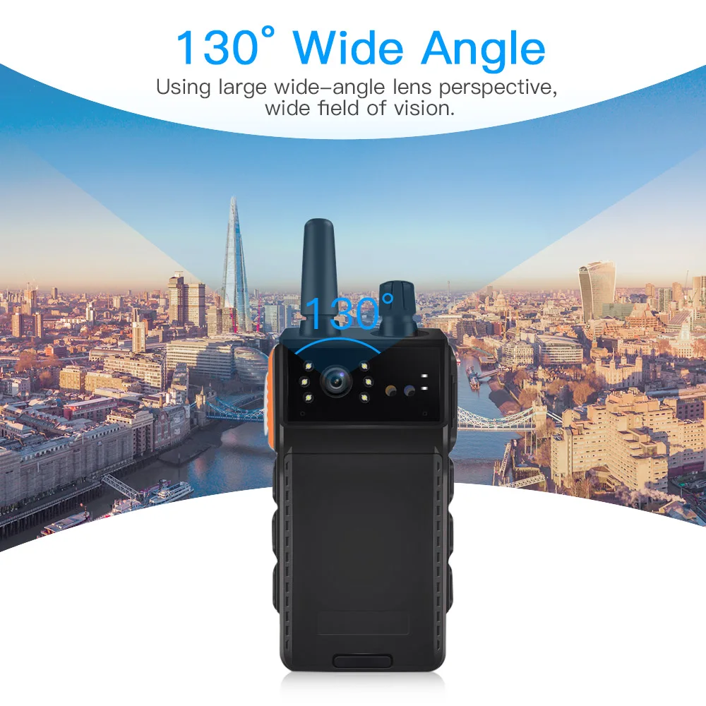 Полицейская камера HD 1080P ночного видения DVR рекордер 2 way Радио Walkie Talkie 1 км видео