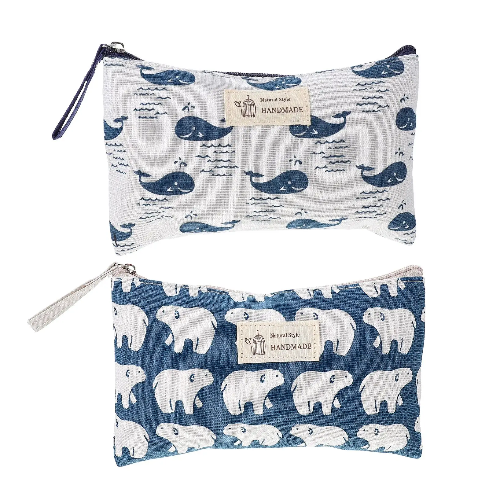 

2pcs Multifunctional Canvas Storage Bags Travel Bags Cosmetic Storage Bags