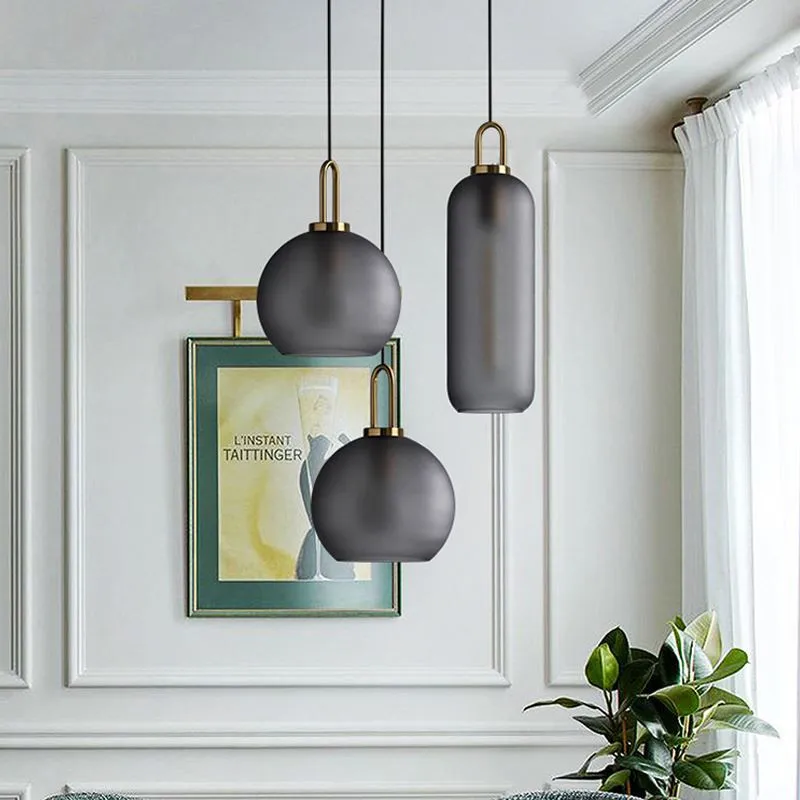 

Modern Glass Ball Pendant Light Fixture Kitchen Dining Room Bedroom Hanging Lamp Luminaire Home Decor Lighting Indoor Restaurant