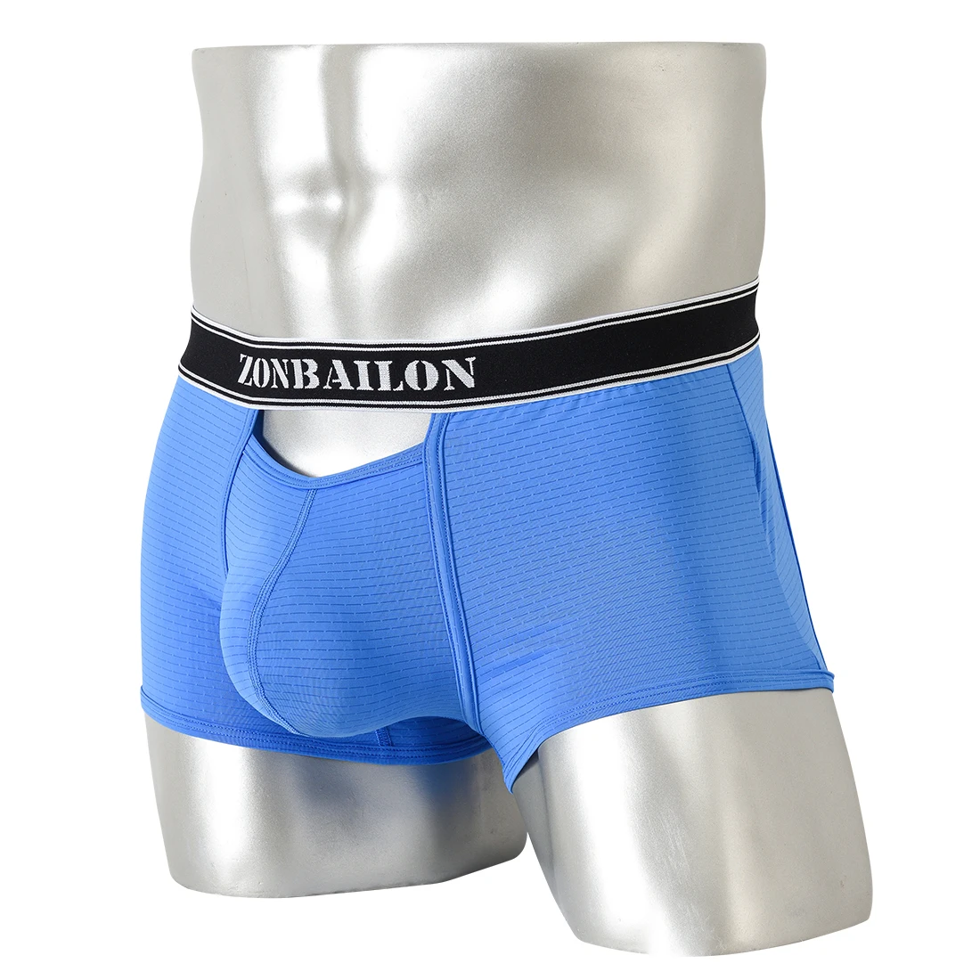 Mens Sexy BoxerBriefs Personality Design Hollowed Out Breathable Soft Underwear