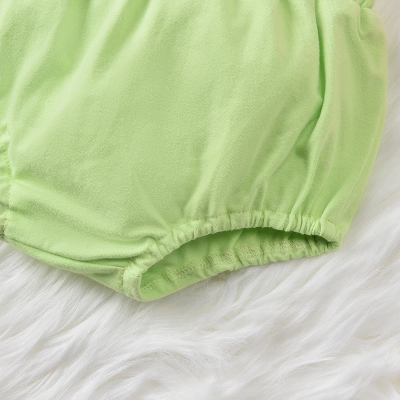 

0-12M Newborn Baby Girls 2Pcs Summer Outfits Cute Cartoon Print Sleeveless Ruffle Tank Tops + Shorts Clothes Set