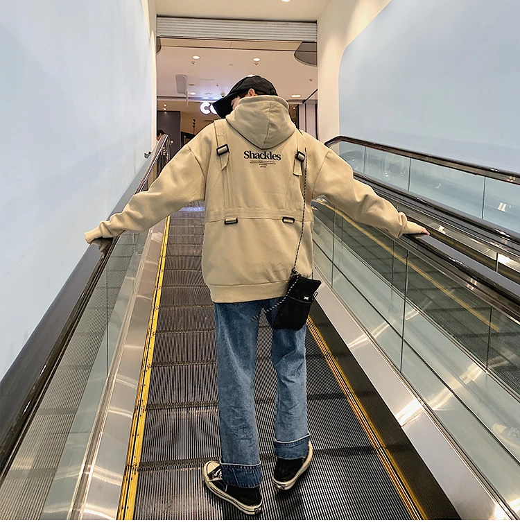 LAPPSTER, мужские толстовки Harajuku с лентами,, Мужская негабаритная Японская уличная одежда, хип-хоп толстовки, корейская мода, худи с капюшоном