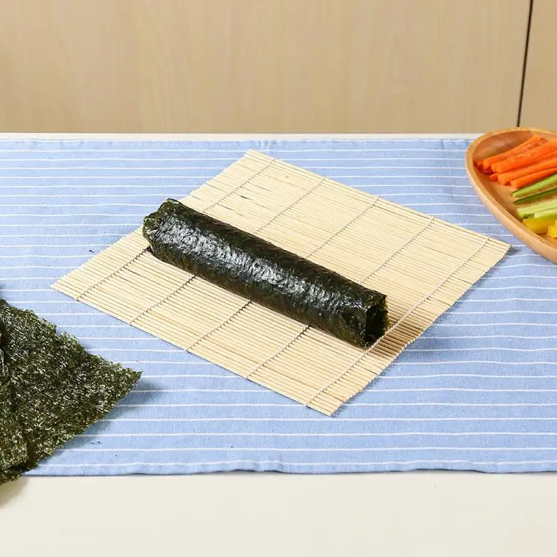 

Sushi Curtain Rolling Mat Sushi DIY Onigiri Rice Roller Non-stick Kitchen Gadgets Cooking Accessories Bamboo Sushi Maker Tools