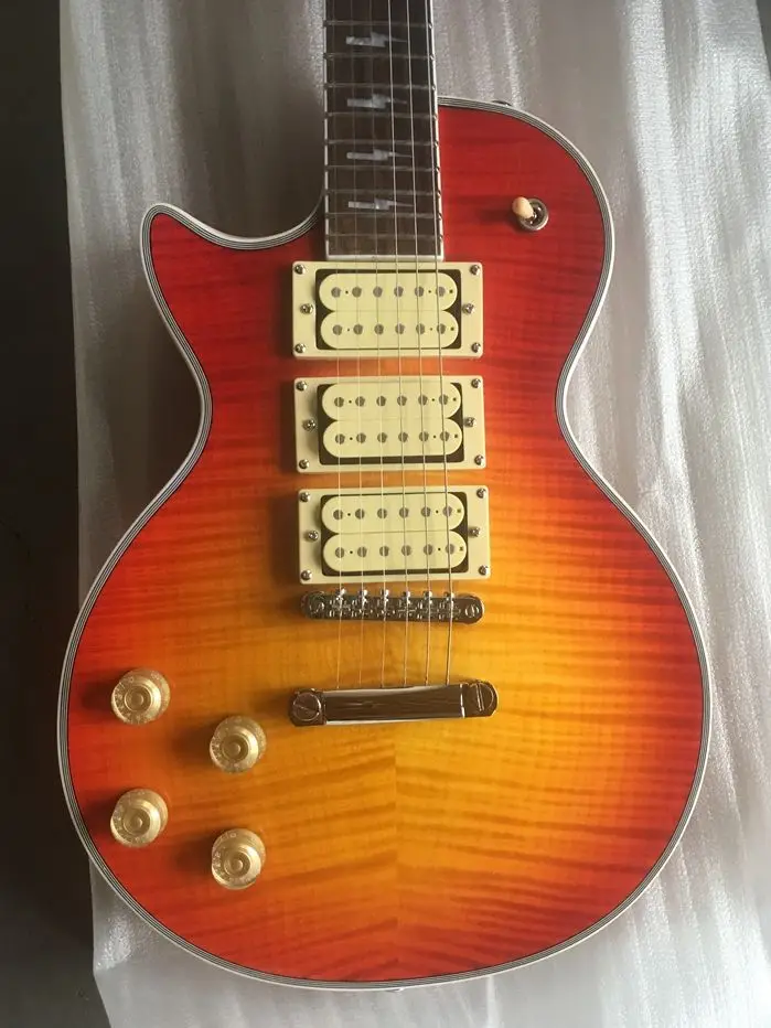 

left hand New comming three pickups rose fingerboard ace guitar electric guitar china guitar