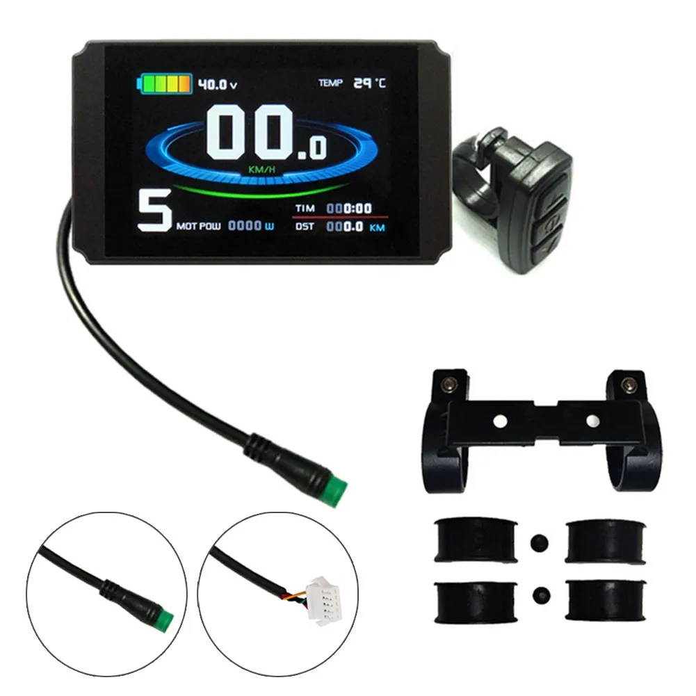 

24-48V Electric Bicycle EBike Display Computer KT-LCD8H Tachometer With USB Hole SM /Waterproof Connector E Bike Computer