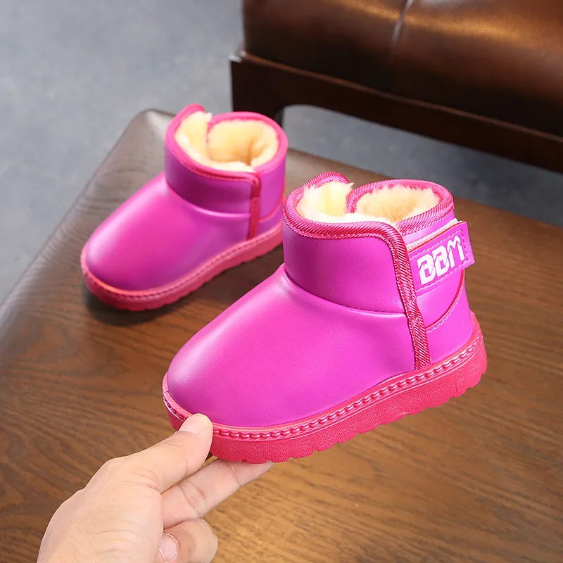 Детские ботинки с бархатной подкладкой JUSTSL водонепроницаемые теплые для