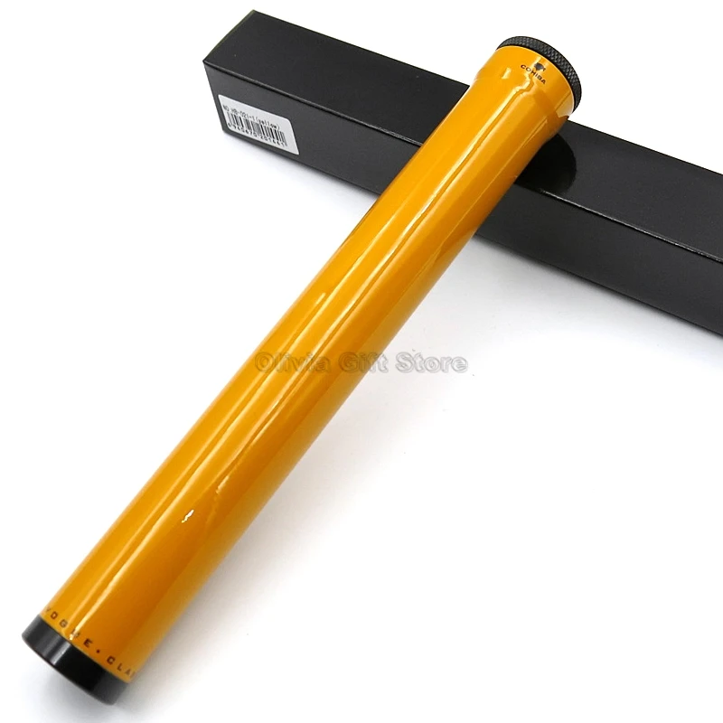 COHIBA металлическая нержавеющая сталь одна сигарета трубка держатель для путешествий Humidor портсигар коробка с увлажнителем табак хранения