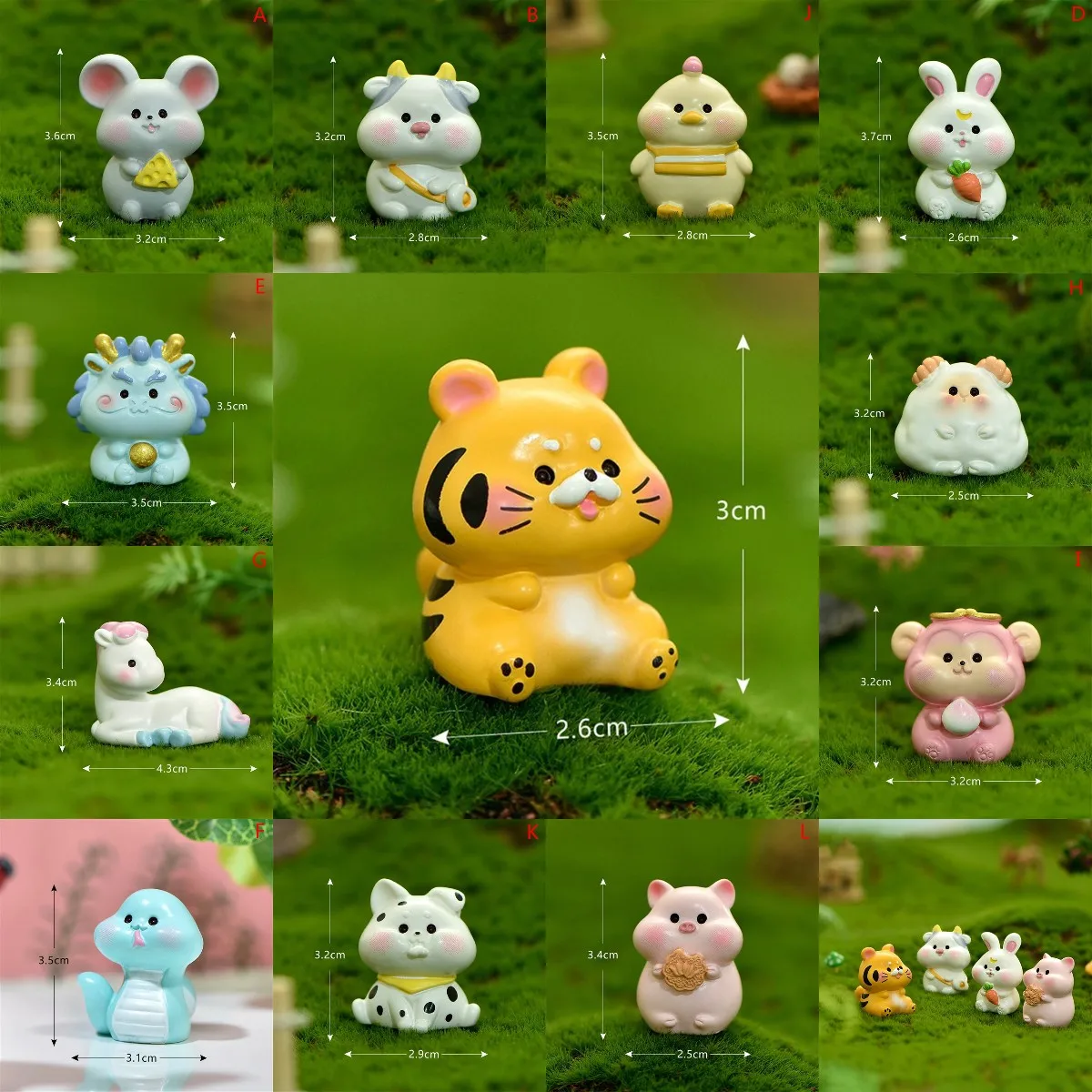 

DIY Mini Miniature Fairy Garden Ornament Decor Craft Chinese Zodiac Accessories