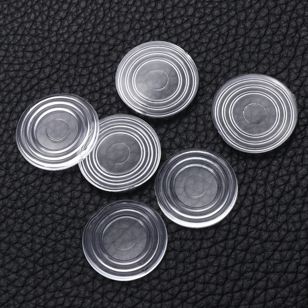 

18 Pcs Furniture Bumpers Round Shape Glass Table Pads Transparent Rubber Mat Non-slip Grip Pads for Wall and Wooden