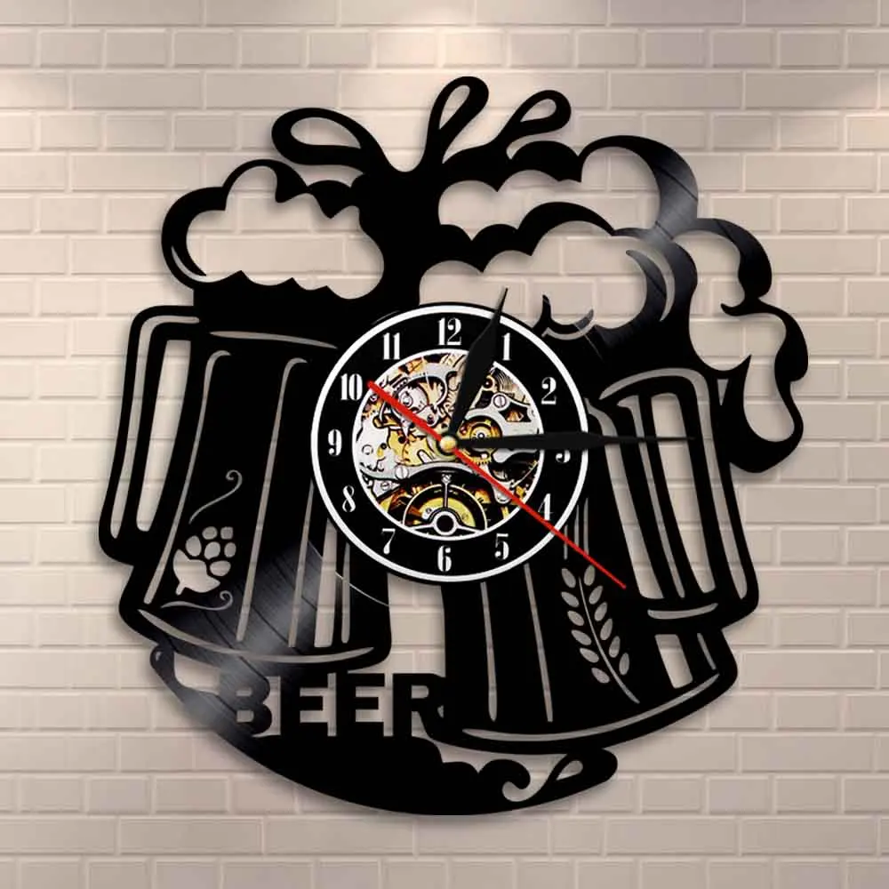 Настенные часы с логотипом пива настенные для паба бар таверна бармена пивоварни