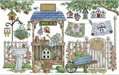 

C821 [fresh garden] simple flower precise printing cross stitch landscape Kit