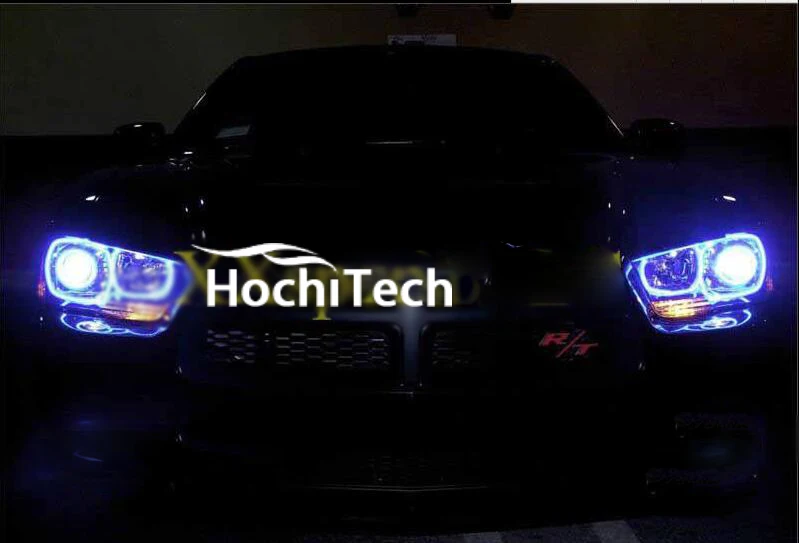 Для Dodge charger 16 видов цветов светодиодные фары rgb halo angel eyes комплект аксессуары для стайлинга автомобилей 2011 2012 2013