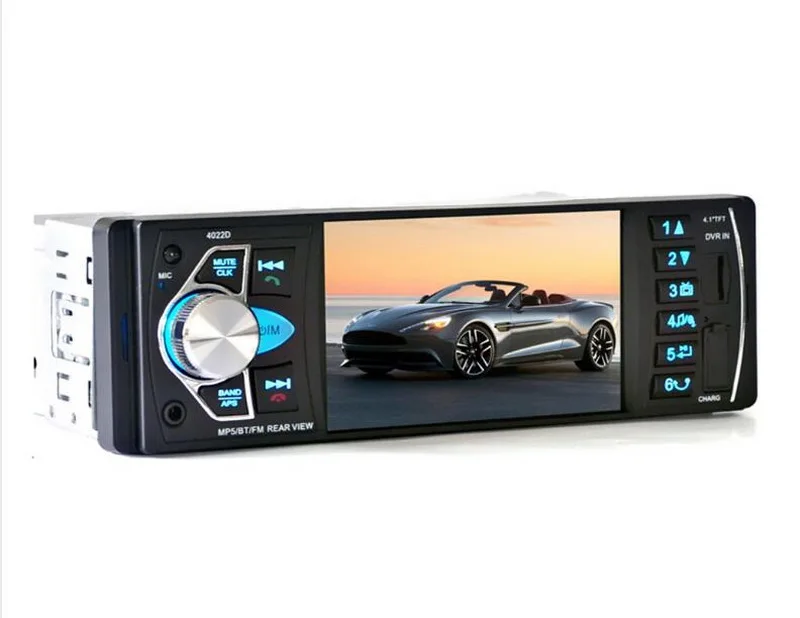 Радио кассетный плеер HD FM TF USB SD RDS Авторадио MP5 Bluetooth 4,0 аудио автомобильный Радио 4,1 дюймов Зеркало Ссылка 1 DIN красочные огни