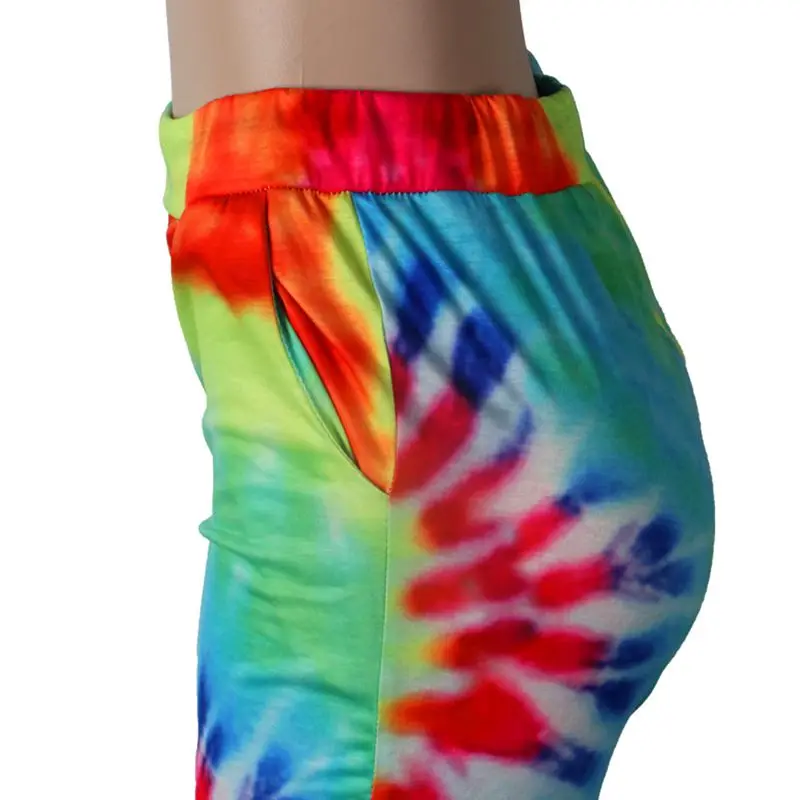 

ZKYZWX Sexy Tie Dye Camouflage Print Elastic Ruched Pants Women 2020 Summer Club Trousers Slim High Waist Bodycon Pencil Pants