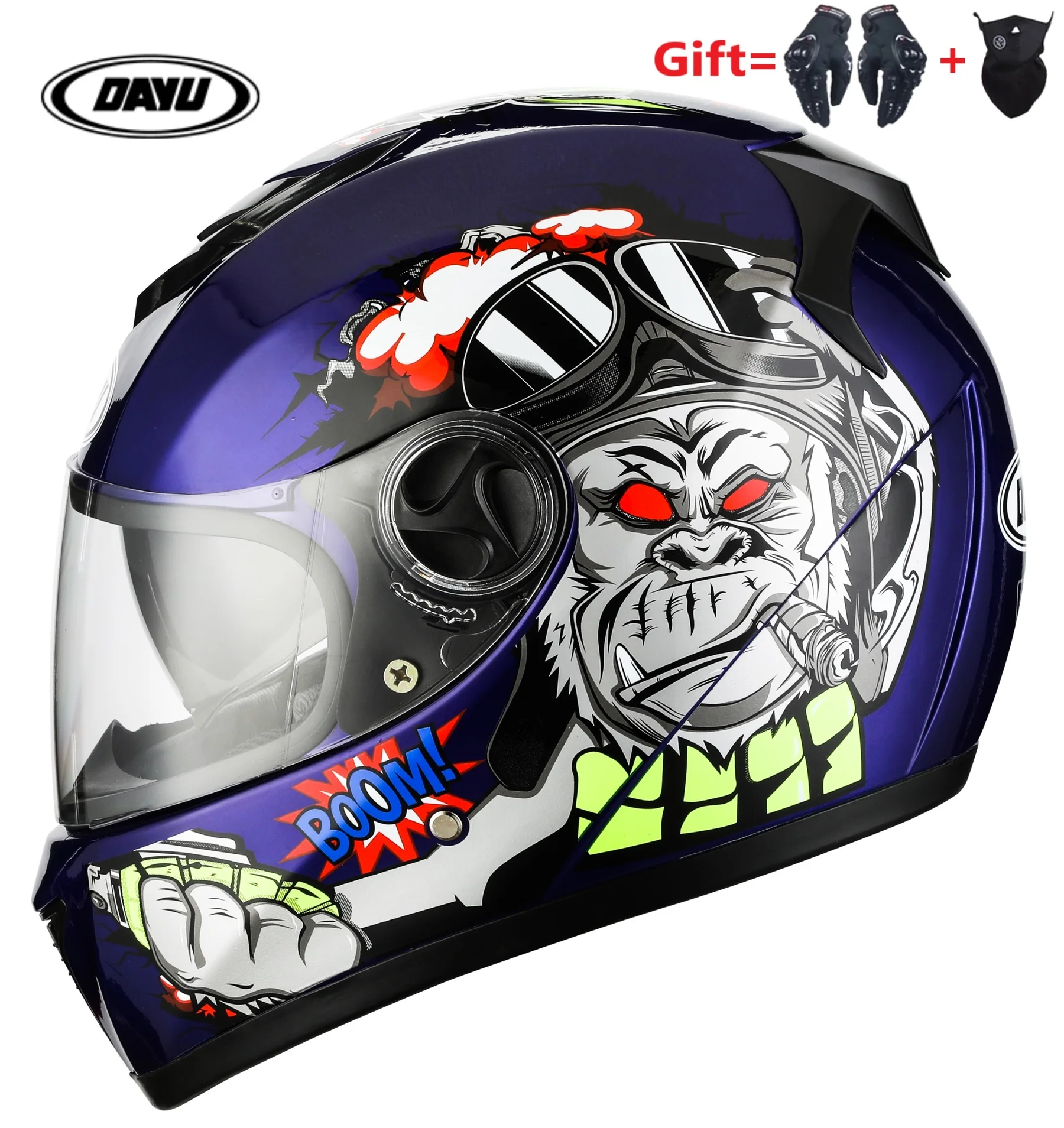 

Motorcycle Helmet With Dual Lens Full Face Motorbike Helmet For Adults Double Visors Dirt Bike Helmets For Adults casco moto