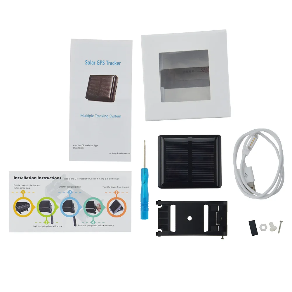 

4000mAh Solar WIFI Cattle Cow Sheep Horse Camel Tracking Device GPS Tracker Locator RF-V26 Plus RF-V26+ Waterproof Free Platform
