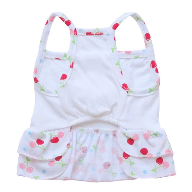 Летнее платье майка для собак и кошек купальный костюм с фруктами Двухслойная