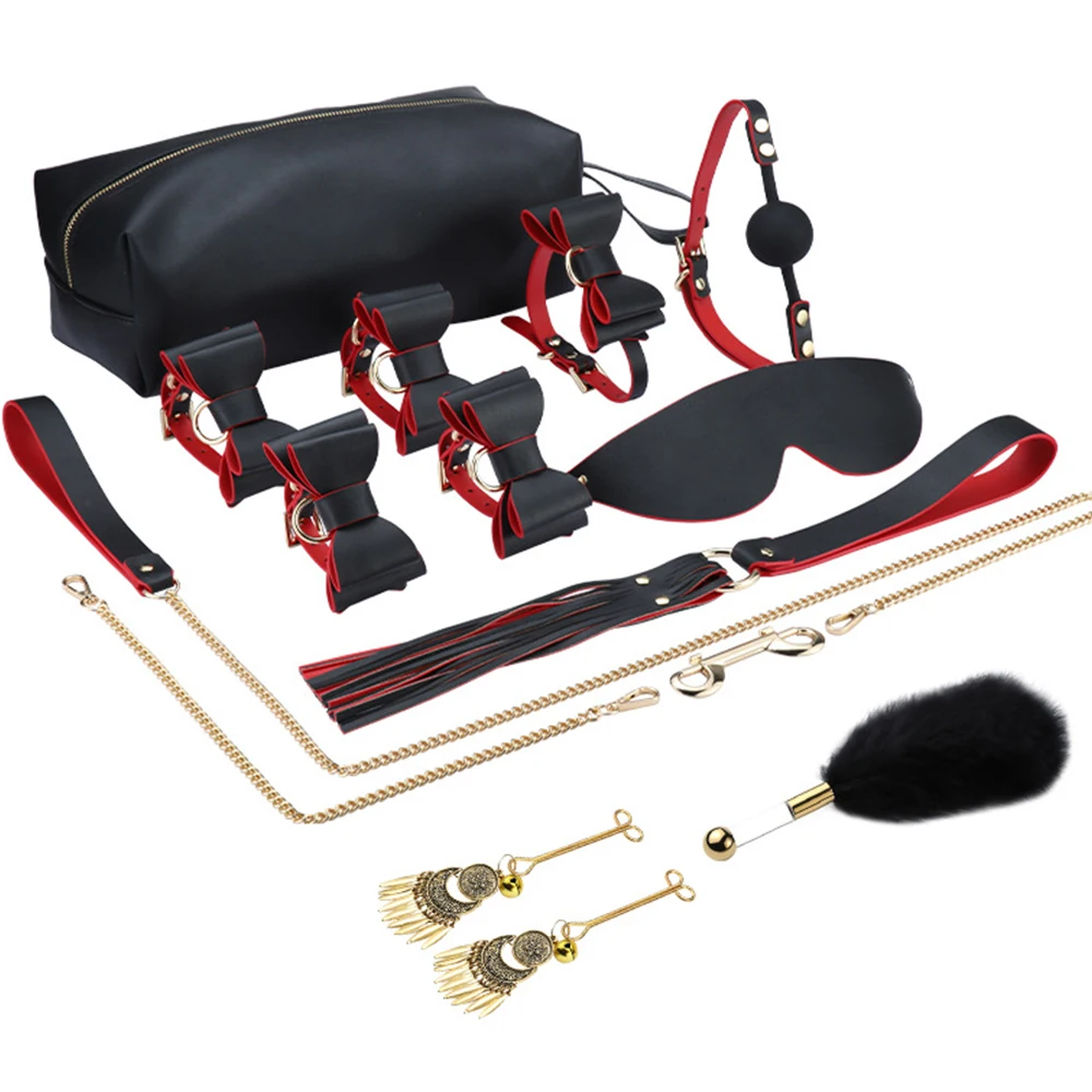 SM костюм для взрослых секс-игрушки женщин и мужчин наручники мяч набор бандаж на
