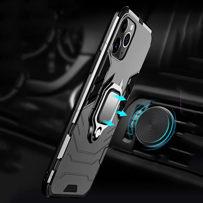 Чехол для телефона с металлическим кольцом на палец s iphone 11 Pro MAX чехол 2019 жесткий