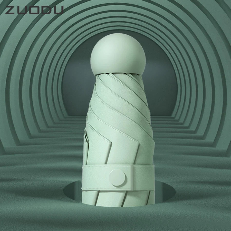 Мини зонт ZUODU женский компактный складной с защитой от УФ лучей|Зонтики| |