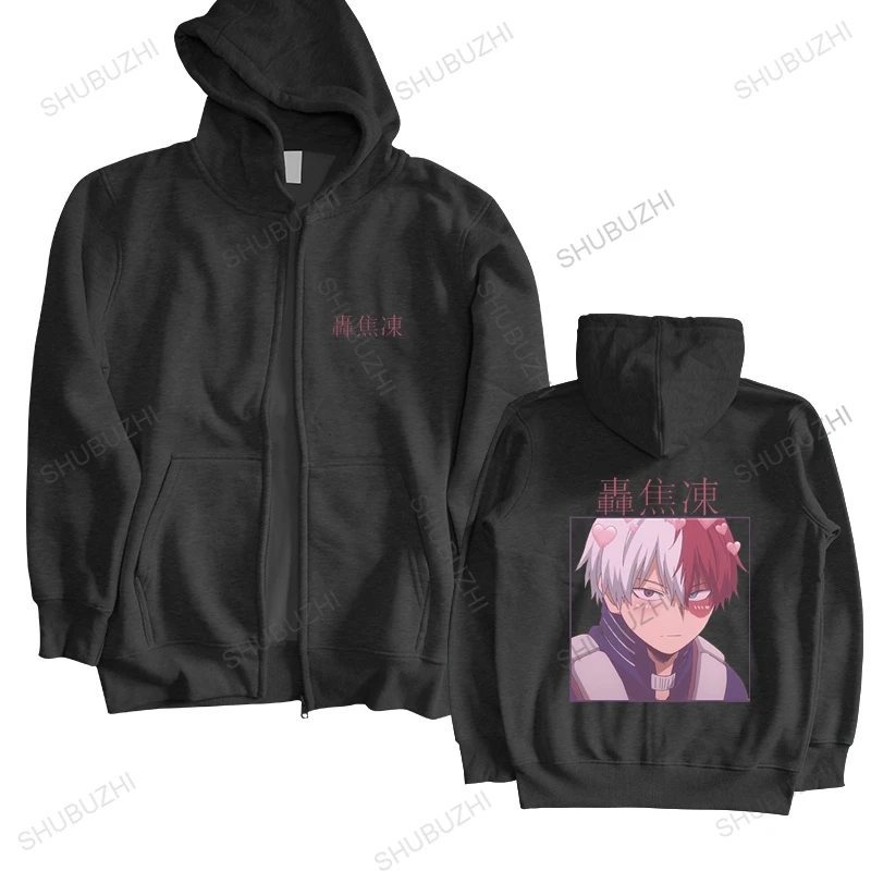 

Men streetwear sweatshirt hooded My Hero Academia Men Boku No Hero Academia Todoroki Shoto Graphic warm hoody bigger size