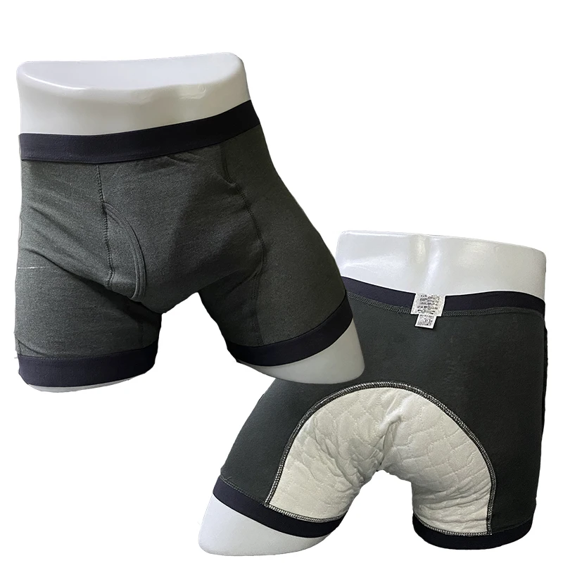 

Men's Washable Incontinence Shorts Open Underwear Adults Patient Reusable Breathable Pant Diapers for Adults prostate