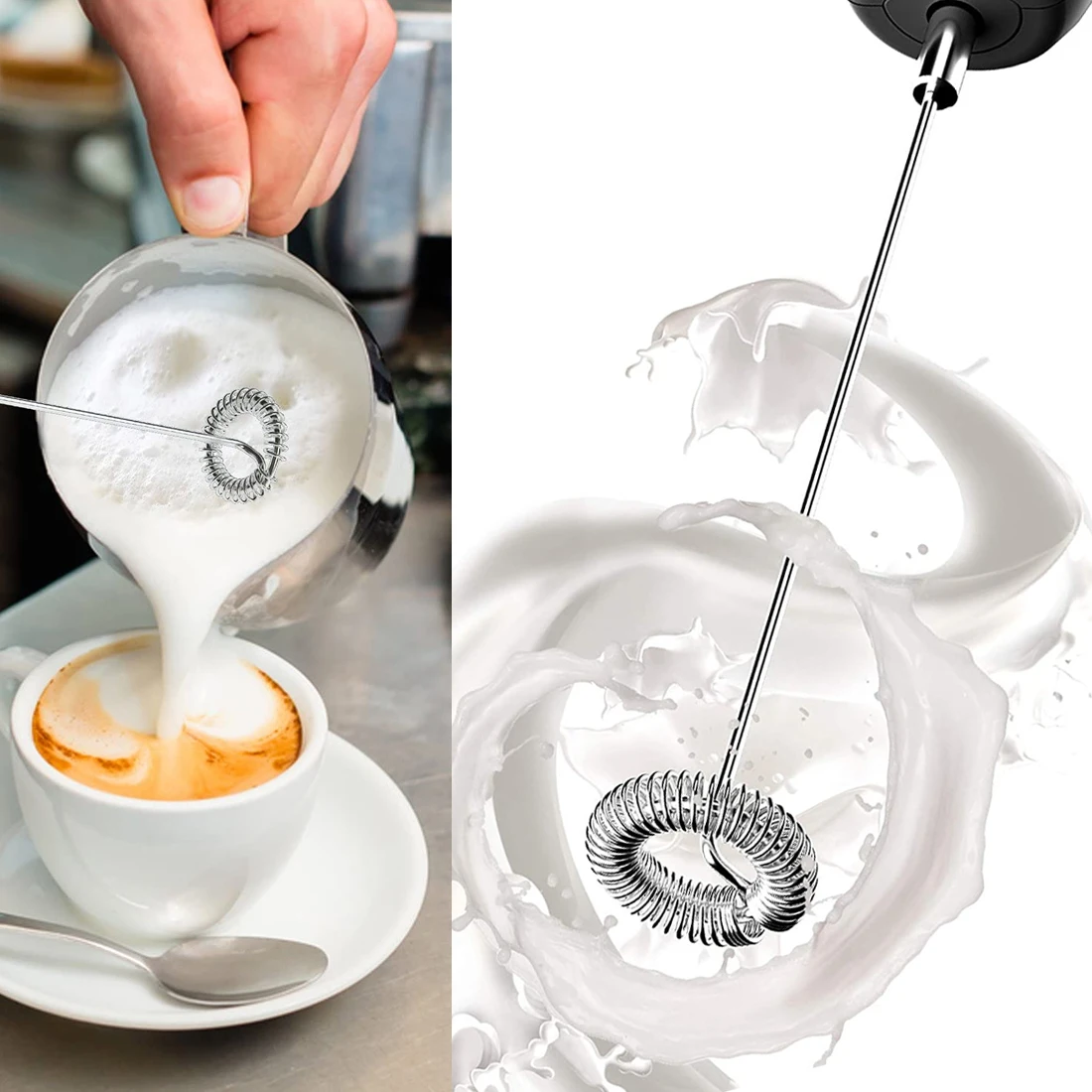 

Handheld Electric Stir Stick Milk Frother Foamer Stiring Whisk Head Agitator Mixer Kitchen Coffee Stirrer Maker Tool Egg Beater
