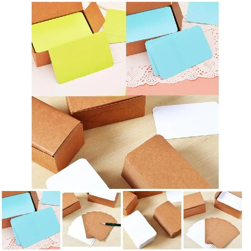 

100pcs Vintage Blank Card DIY Greeting Cards Graffiti Word Cards Wedding Party Gift Thick Kraft Paper Postcards NK-Shopp