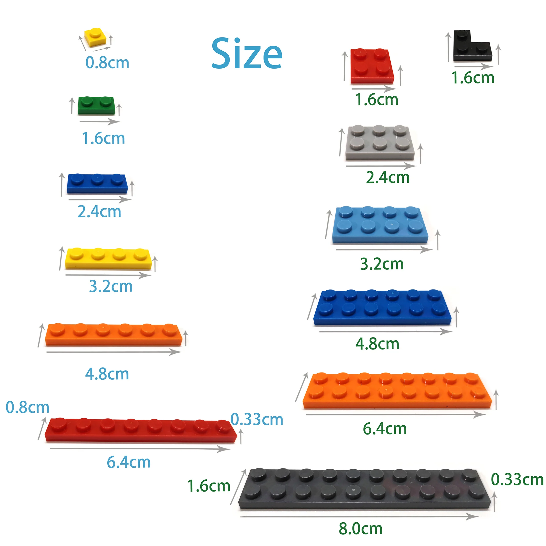 

50pcs DIY Building Blocks Thin Figures Bricks 4x12 Dots Educational Creative Size Compatible With 3029 Brands Toys for Children