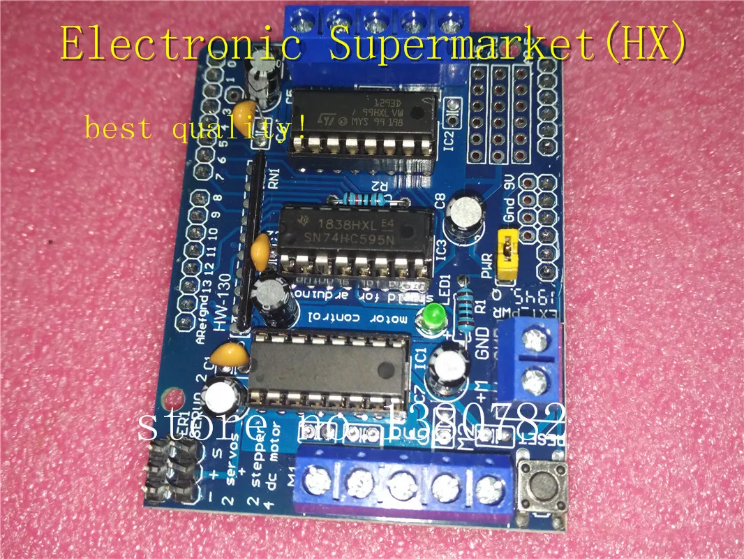 

10pcs/lots L293D Motor Drive Shield dual for arduino Duemilanove, Motor drive expansion board motor control shield