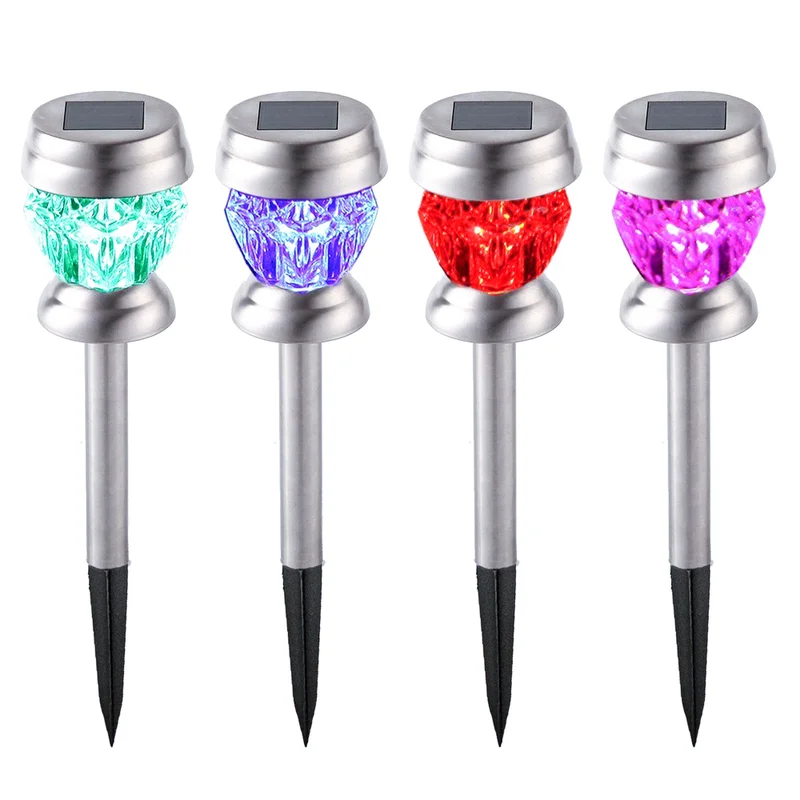 4 шт. Солнечный СВЕТОДИОДНЫЙ ночник лампа для газона Светодиодный точечный