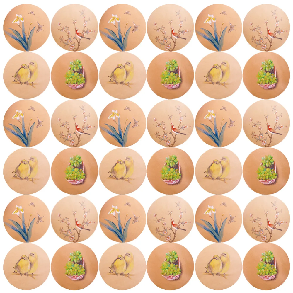 

50PCS Round Kraft Sketch Papers Thick Drawing Pads Painting Art Supplies for Artist School Office