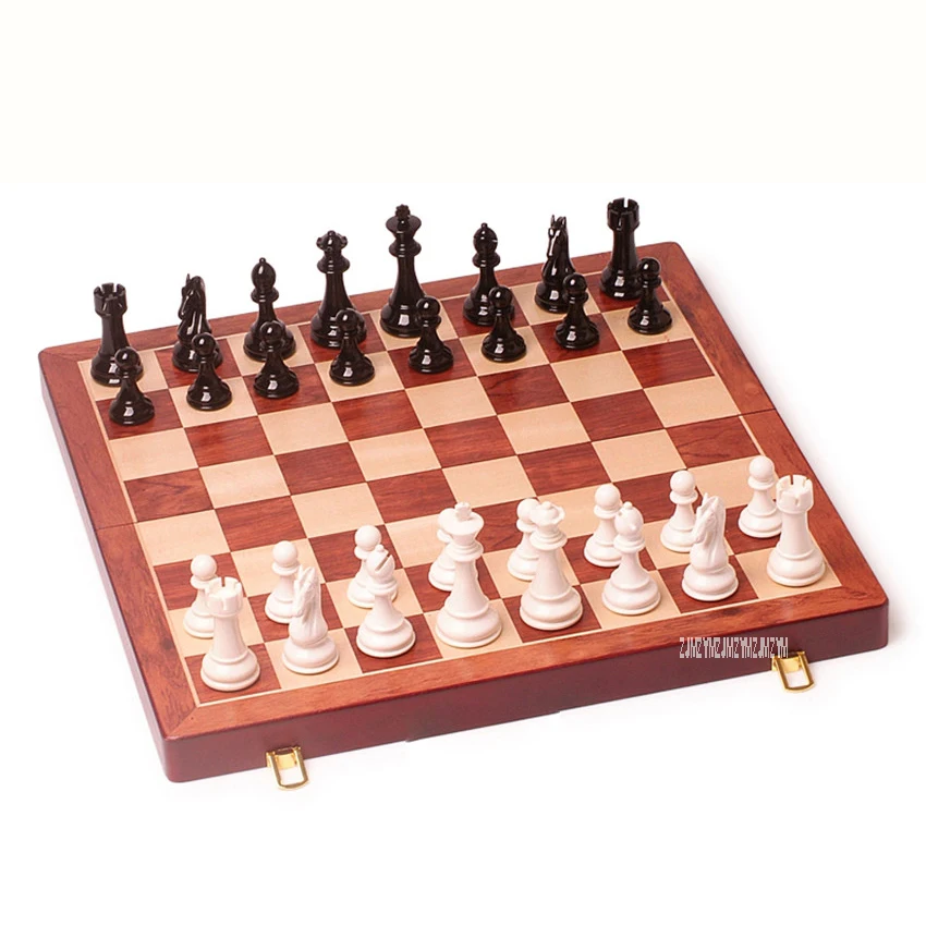 

Высококачественный деревянный Международный шахматный набор, набор предметов, портативная складная доска, забавная игра, набор для шахмат,...